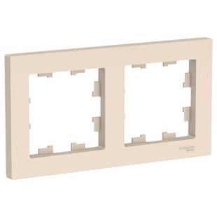 Рамка 2-пост, ATLASDESIGN, Бежевый, ATN000202, SCHNEIDER ELECTRIC