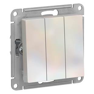 Выключатель 3-кл, ATLASDESIGN, Жемчуг, ATN000431, SCHNEIDER ELECTRIC