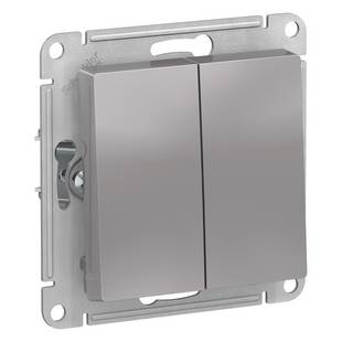 Выключатель 2-кл, ATLASDESIGN, Алюминий, ATN000351, SCHNEIDER ELECTRIC