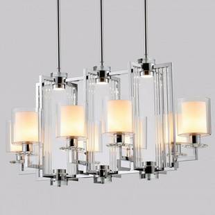 Люстра подвесная ILAMP KING RM6201-8P CR+CL