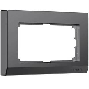 Рамка для двойной розетки, STARK, графит матовый, W0081864, WERKEL