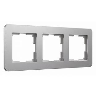 Рамка 3-пост, PLATINUM, металл, алюминий, W0032606, WERKEL