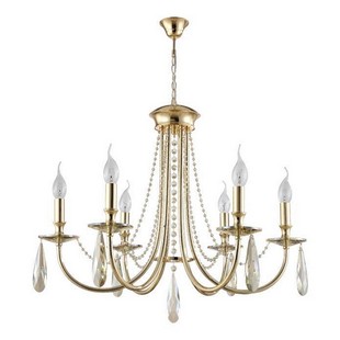 Люстра подвесная CRYSTAL LUX VICTORIA Victoria SP6 Gold/Amber