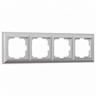 Рамка 4-пост, FIORE, серебро, W0042206, WERKEL