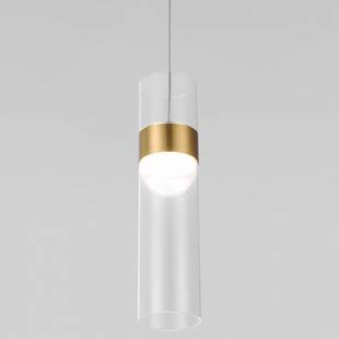 Подвес EUROSVET LUMEN 50244/1 LED латунь/прозрачный