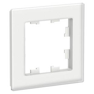 Рамка 1-пост, ATLASDESIGN NATURE, Стекло матовое белое, ATN330101, SCHNEIDER ELECTRIC
