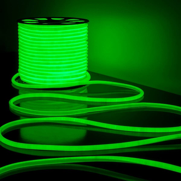 Лента LED ГИБКИЙ НЕОН 9,6 W/m 220V IP67 2835/144 GREEN 16mm (50м) a043548 ELEKTROSTANDARD