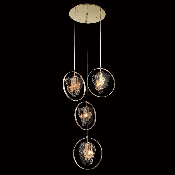 Подвес DELIGHT COLLECTION COWLEY P60669-4 gold/clear