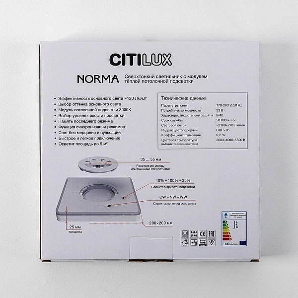 Светильник потолочный CITILUX NORMA CL748K200