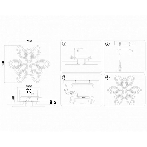 Люстра потолочная AMBRELLA LIGHT FA FA8938