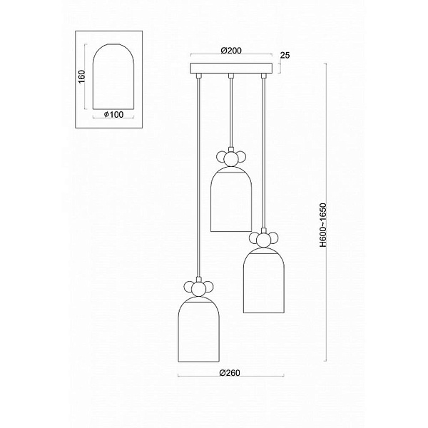 Подвес FREYA PITCH FR5365PL-03CH