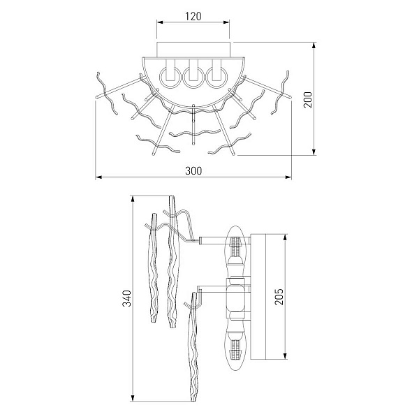 Бра BOGATES LEAF 369/3 a065317