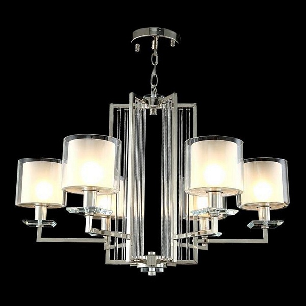 Люстра подвесная CRYSTAL LUX NICOLAS Nicolas SP-PL6 Nickel/White