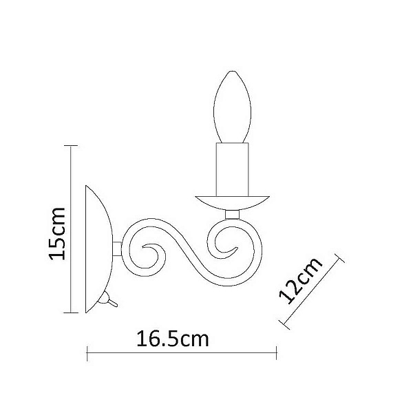 Бра ARTE LAMP A1129AP-1AB