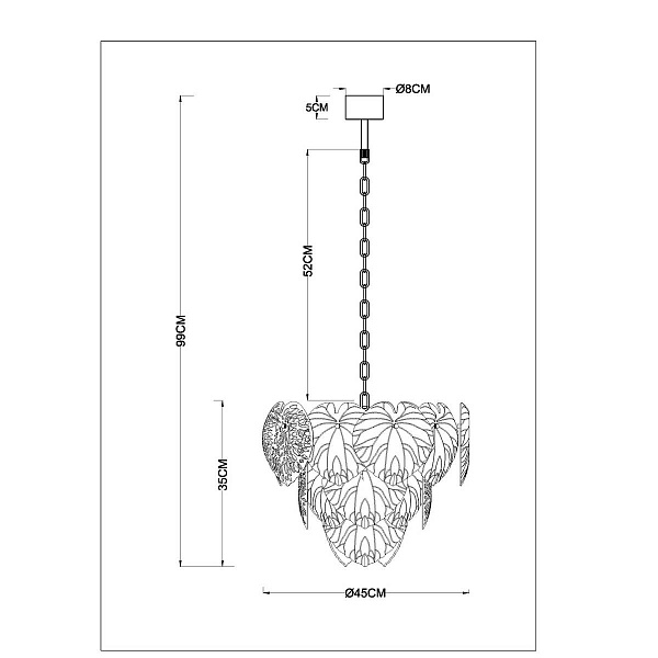 Люстра подвесная ARTE LAMP KAPRI A4078LM-6GO