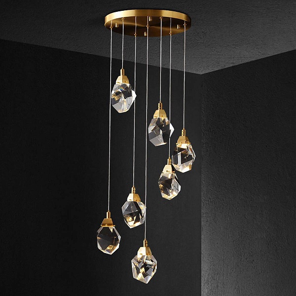 Подвес DELIGHT COLLECTION CRYSTAL ROCK II 9701P/7R brass