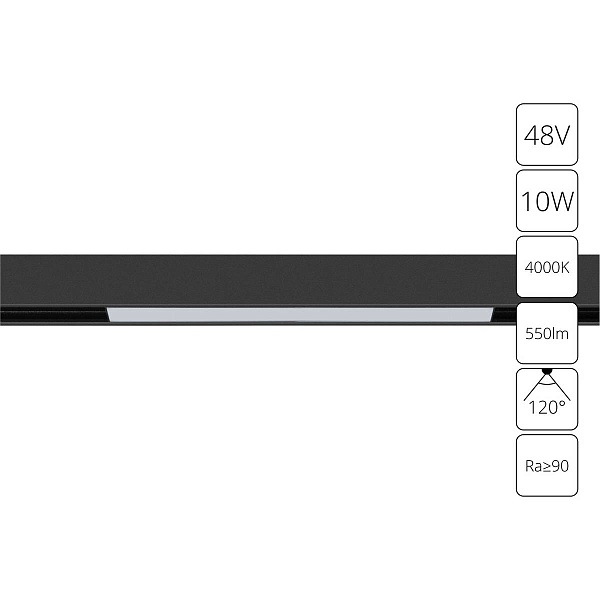 Трековый светильник ARTE LAMP LINEA A4662PL-1BK
