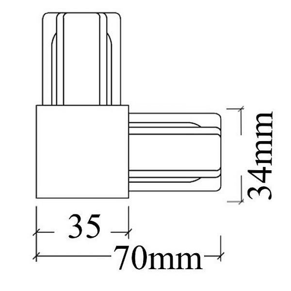 L-коннектор CRYSTAL LUX CLT 0.211 07 WH