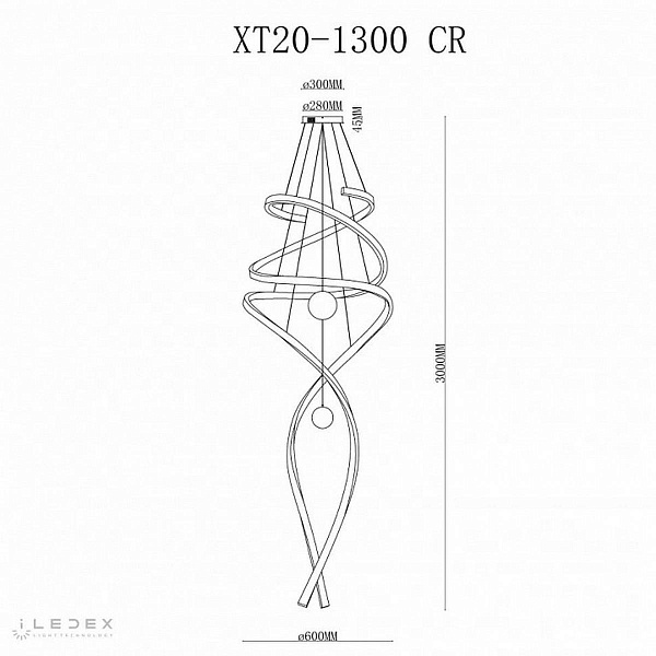 Подвес ILEDEX AXIS XT20-1300 CR
