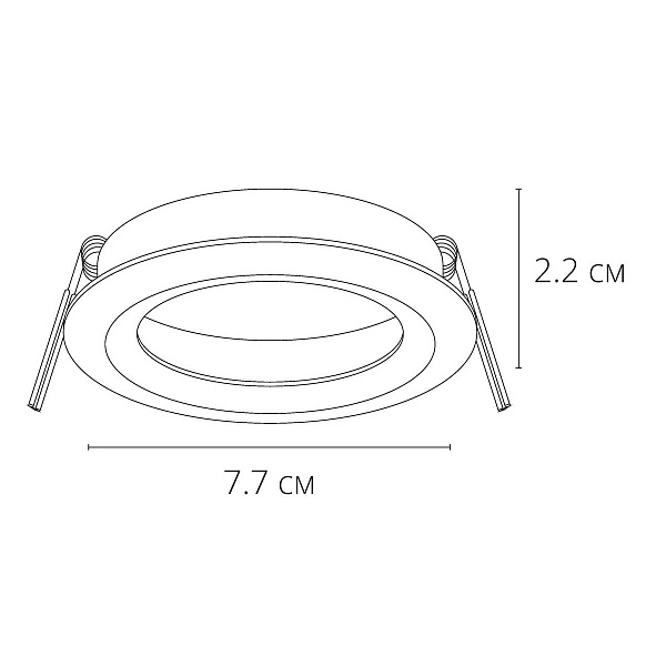Светильник встраиваемый ARTE LAMP MIRA A2861PL-1WH
