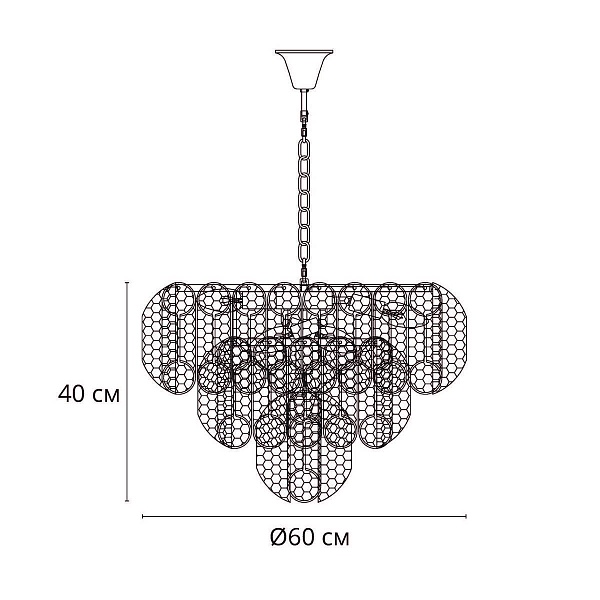 Люстра подвесная ARTE LAMP EVELYN A4073LM-12PB