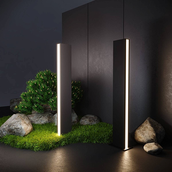 Светильник уличный столб низкий ELEKTROSTANDARD FLAT 1538 TECHNO LED серый a053317