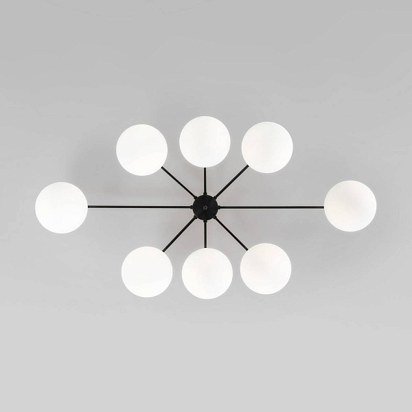 Люстра потолочная EUROSVET OPALINE 70220/8 черный