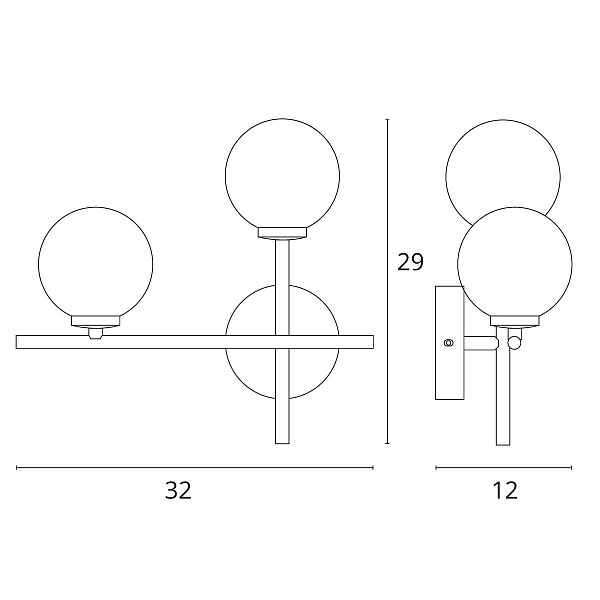 Бра ARTE LAMP BOLLA-PICCOLO A3988AP-2AB