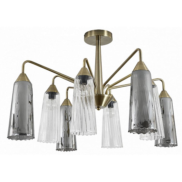 Люстра потолочная INDIGO CAMPANA 13028/8R Brass