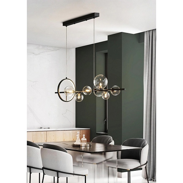 Подвес DELIGHT COLLECTION ART DECO BUBBLE KG1233P-7 black/clear