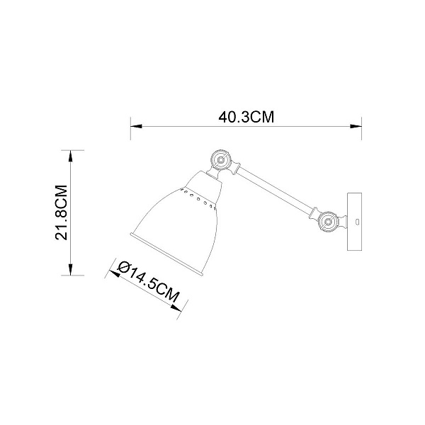 Бра ARTE LAMP Braccio  A2054AP-1BK
