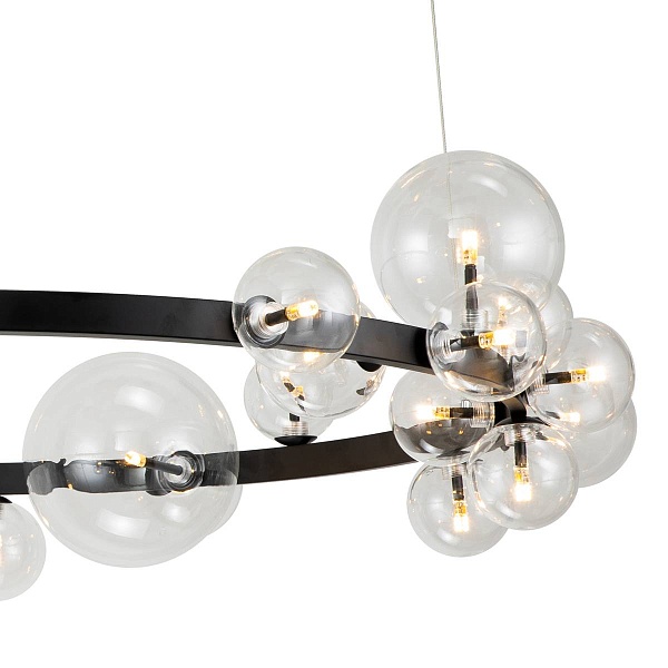 Люстра подвесная DELIGHT COLLECTION ART DECO BUBBLE KM1294P-24 black/clear