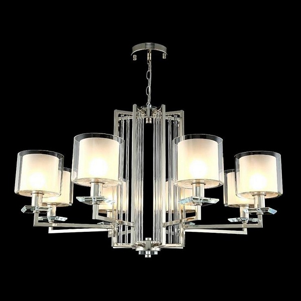 Люстра подвесная CRYSTAL LUX NICOLAS Nicolas SP-PL8 Nickel/White