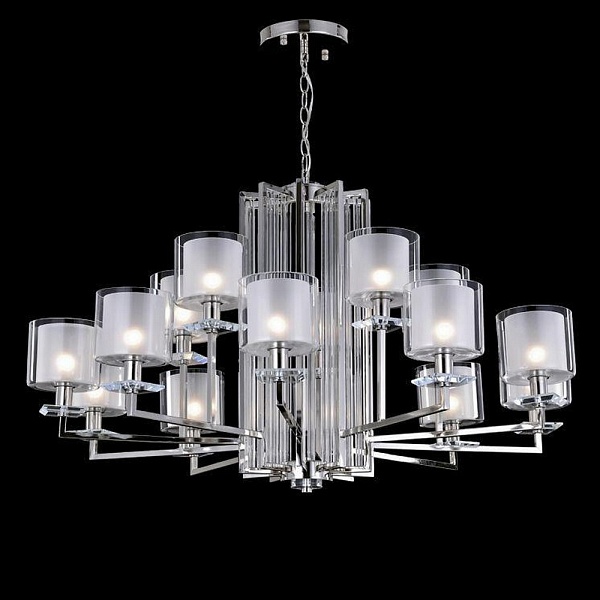 Люстра подвесная CRYSTAL LUX NICOLAS Nicolas SP-PL10+5 Nickel/White