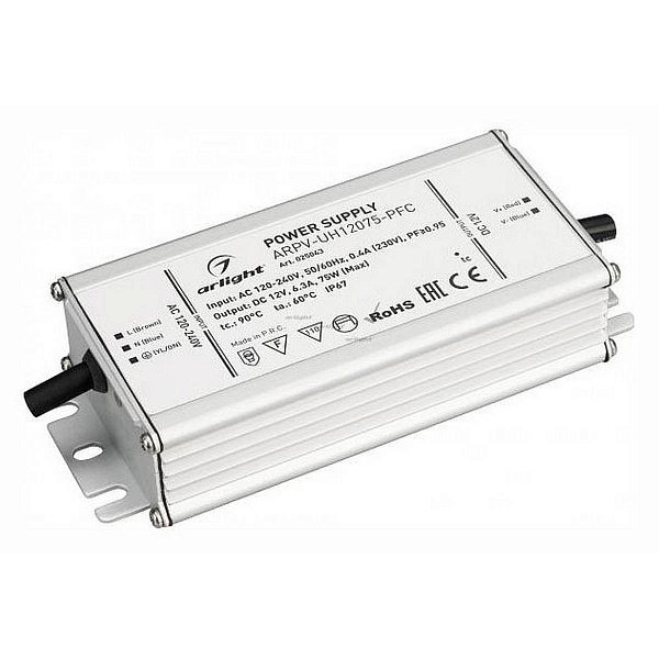 Блок питания ARLIGHT ARPV-UH 12V 75W IP67 25043