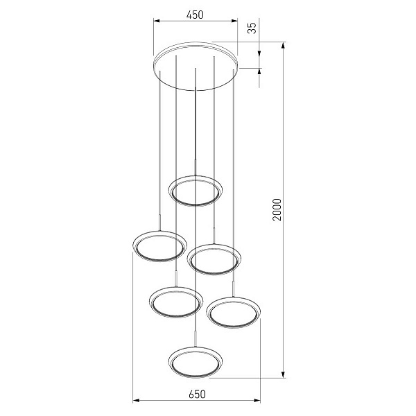 Подвес EUROSVET CRESPELLA 90034/6  золото a069295