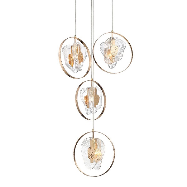 Подвес DELIGHT COLLECTION COWLEY P60669-4 gold/clear