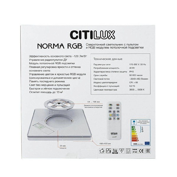 Светильник потолочный CITILUX NORMA CL749K300