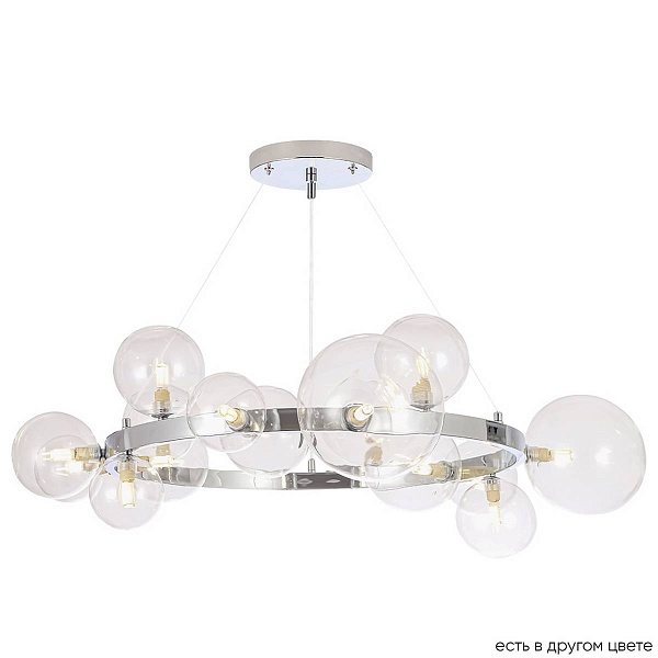 Люстра подвесная CRYSTAL LUX AGATA SP15 V2 CHROME/TRANSPARENTE