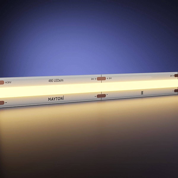 Лента LED ULTRA 15W/m 24V IP20 COB/480 2700K 10mm (5м) 201223 MAYTONI