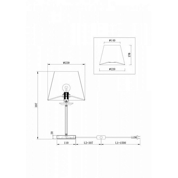 Настольная лампа FREYA FORTE FR1006TL-01N