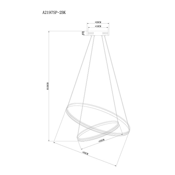 Подвес ARTE LAMP FRODO A2197SP-2BK