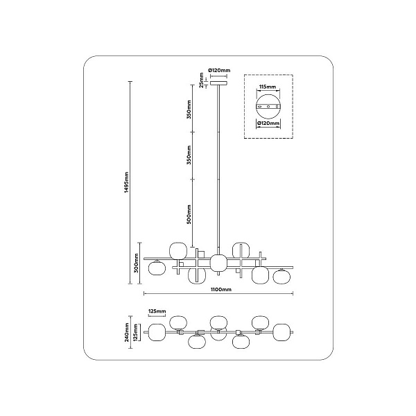 Люстра подвесная AMBRELLA LIGHT LH LH51017
