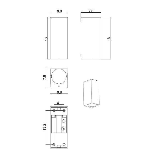 Светильник уличный настенный ARTE LAMP ARTEFACT A3404AL-2BK