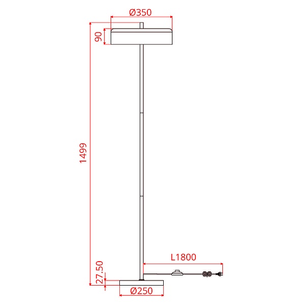 Торшер ARTE LAMP SKAT A7052PN-2BK