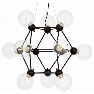 Люстра подвесная LUMINA DECO ZODIAK LDP 160N-12 BK+PR