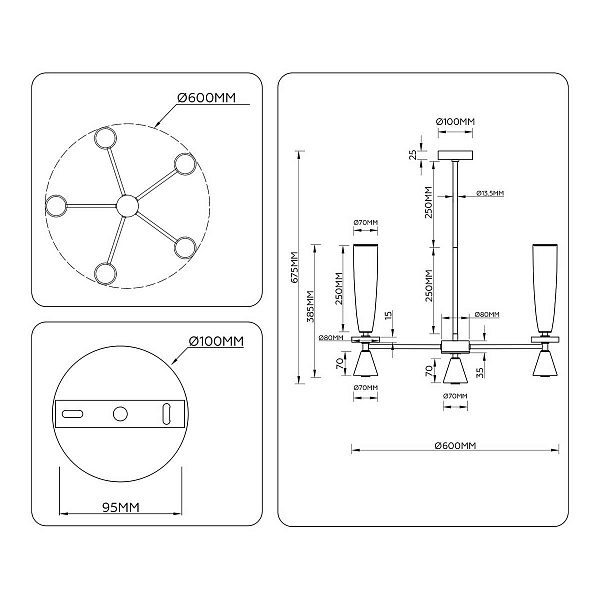 Люстра подвесная AMBRELLA LIGHT LH LH75371