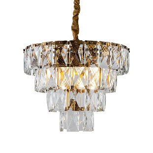 Люстра подвесная DELIGHT COLLECTION AMAZONE KG1113P-7 brass/clear