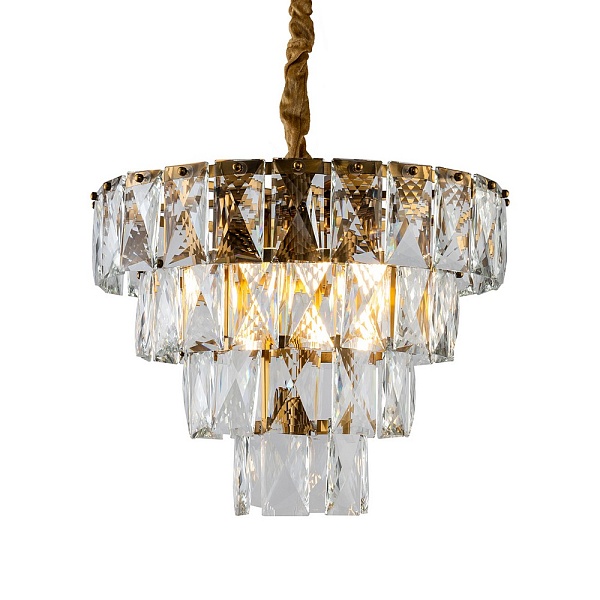 Люстра подвесная DELIGHT COLLECTION AMAZONE KG1113P-7 brass/clear
