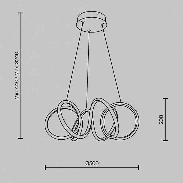 Подвес MAYTONI CURVE MOD241PL-L60BK